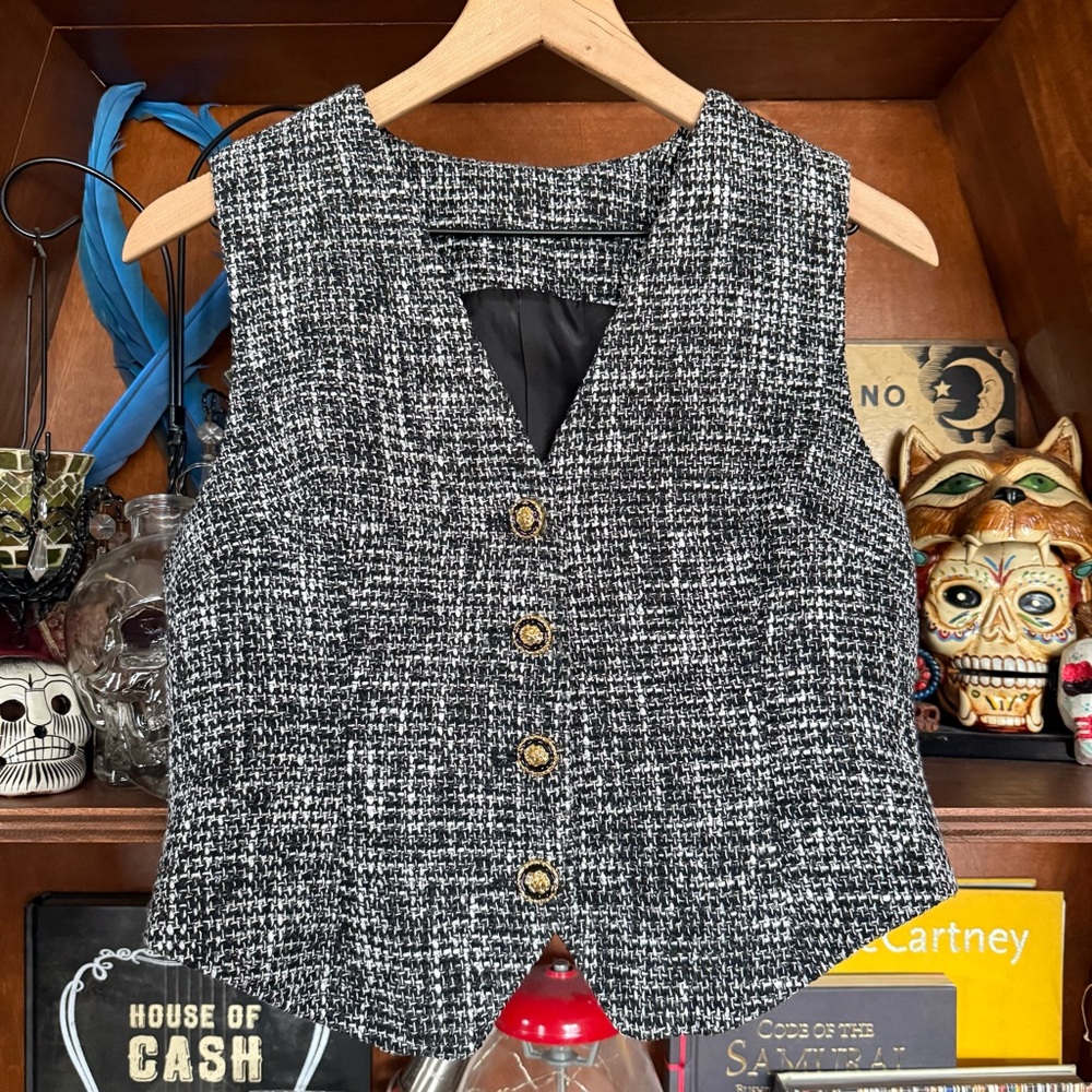 Commense - Old Money Tweed Vest - Women’s Medium - Picture 3 of 6